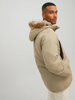 Jack & Jones Parka Warm Gefütterte Jacke Winter Parka Blouson JJECRAFT 4839 in Braun