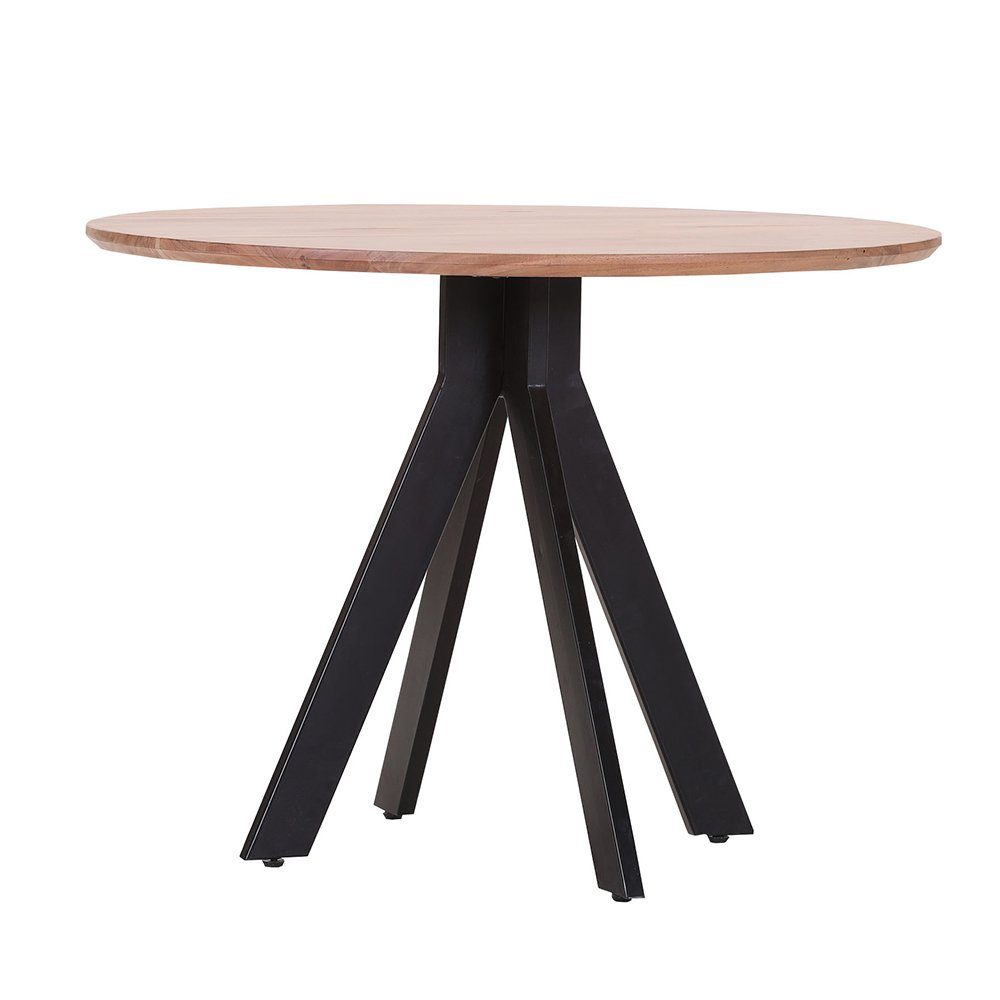 RAISIO-123, Akazienholz Esstisch Tisch, rund und lackiert Lomadox gebeizt 100cm,