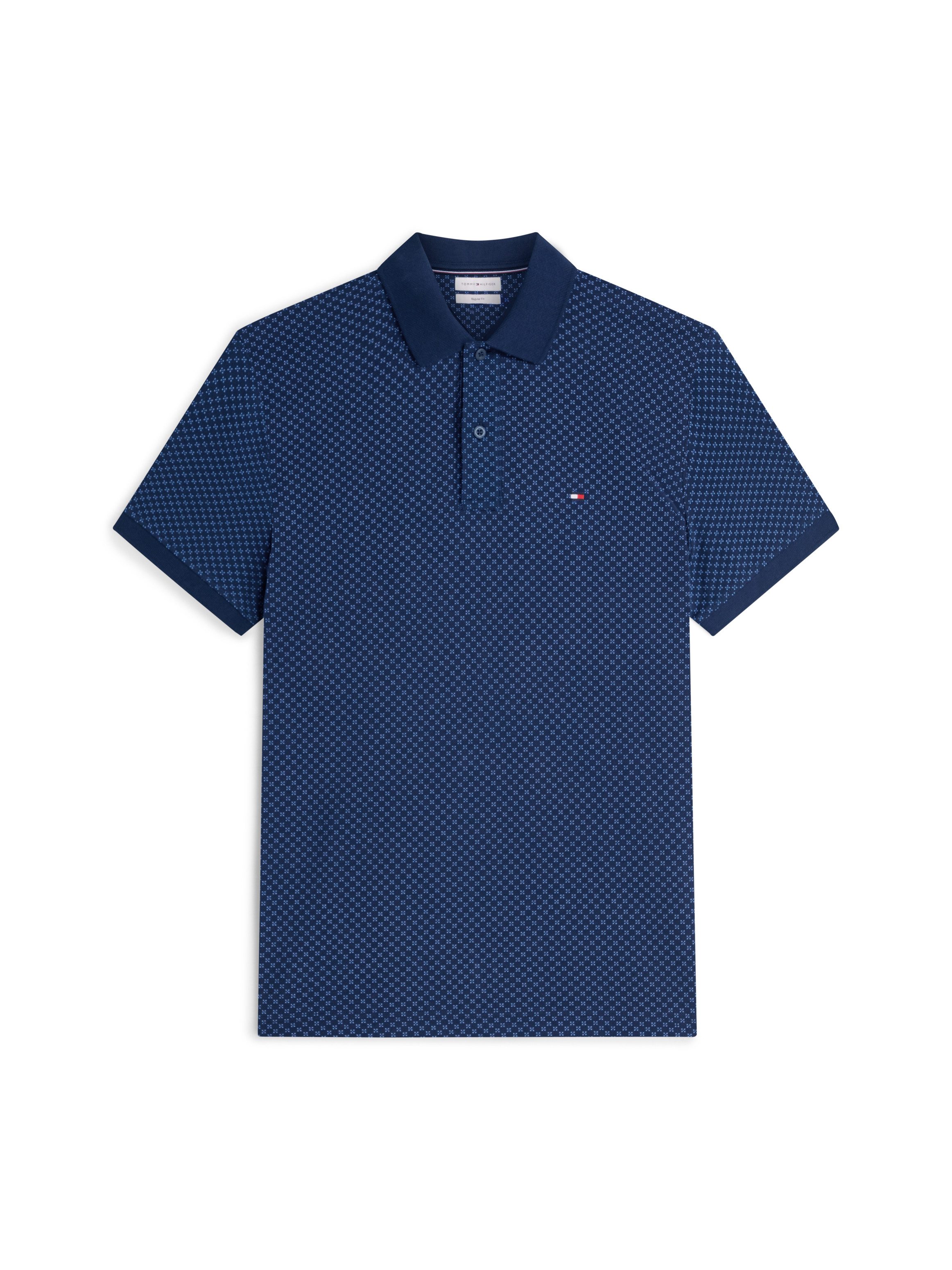 Tommy Hilfiger Poloshirt MICROPRINT PIQUE mit geometrischem Muster, regular fit – Bild 5 von 5
