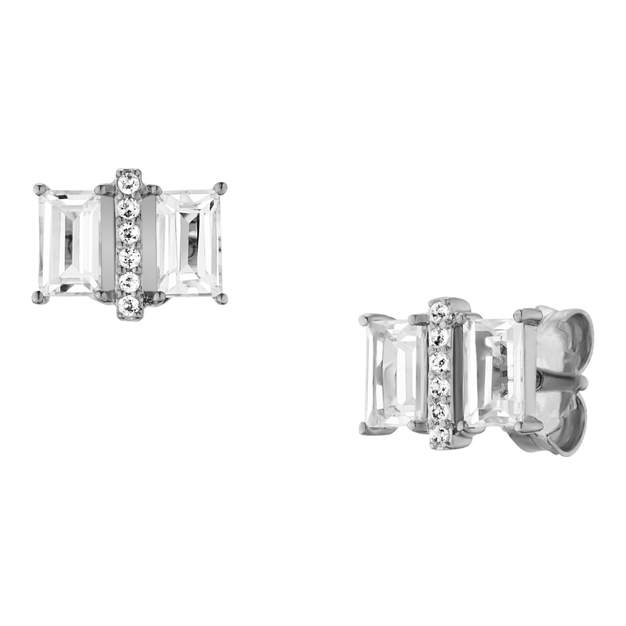 Ohrhänger Paar CAÏ rhodiniert mit Silber 925 Weißtopas Sterling