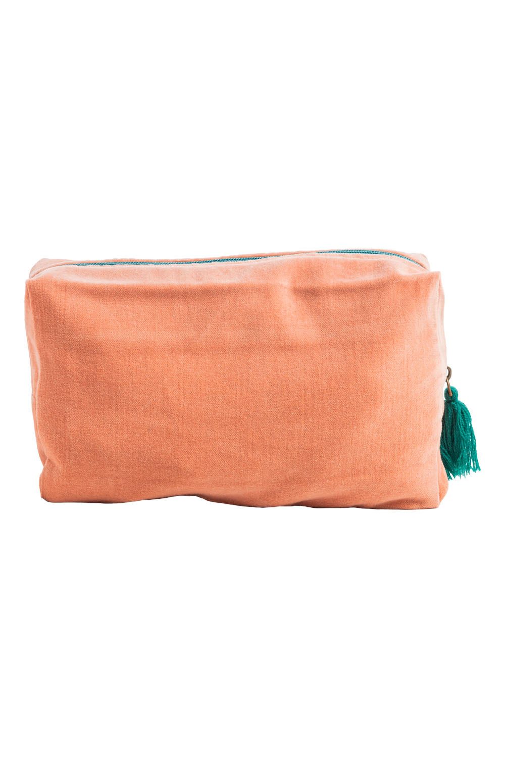 Tranquillo Kosmetiktasche Kosmetiktasche VELVET LEAVES - groß, Kosmetiktasche aus Samt mit floraler Stickerei