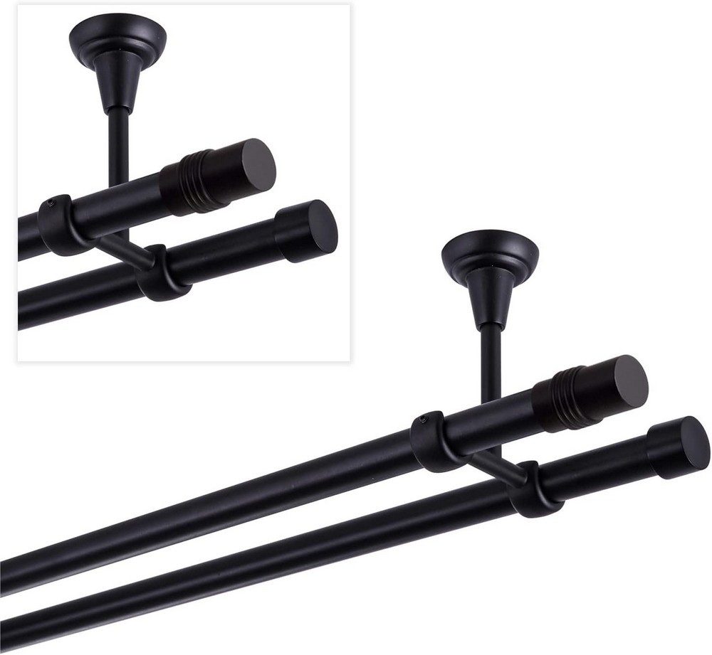 MDEKOR Gardinenstange, 2-läufig, kürzbar, Deckemontage, Gardinenstange Vorh günstig online kaufen