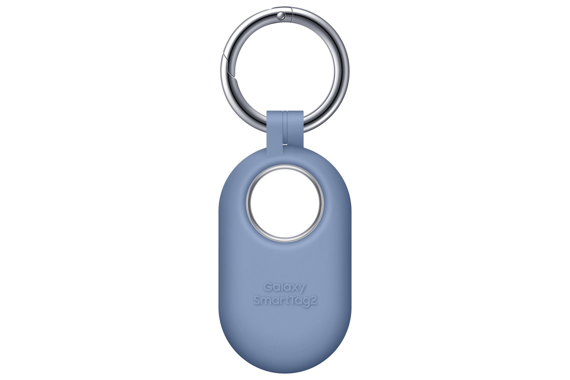 Samsung Schlüsselanhänger Silicone Case für Samsung Galaxy SmartTag2, Schutzhülle aus Silikon mit Karabiner Ring Blau | Schlüsselanhänger