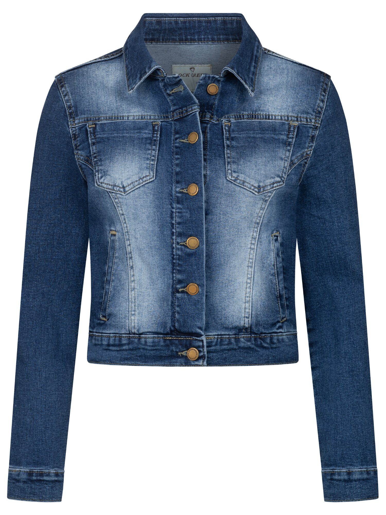 Rock Creek Jeansjacke Damen Jeansjacke D-493 Dunkelblau