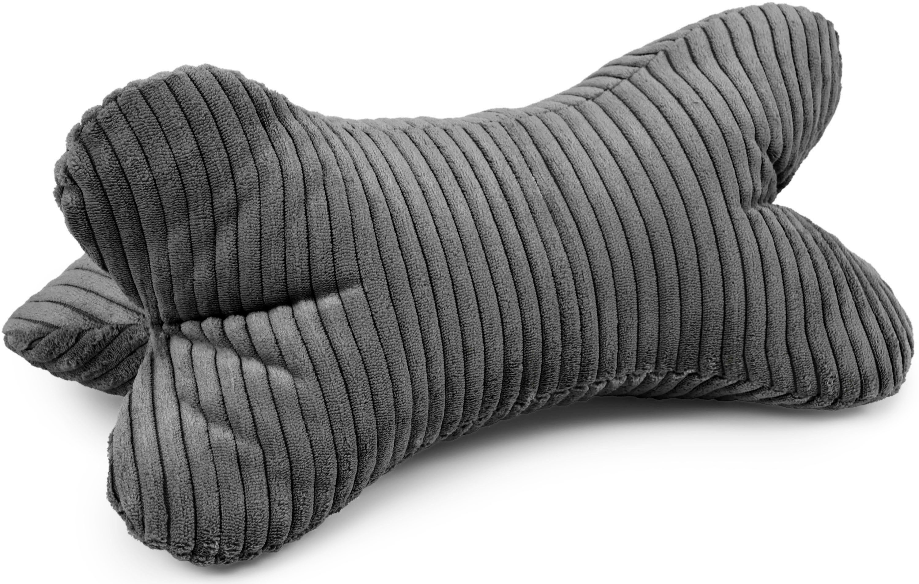 Amilian Nackenkissen - Leseknochen ca. 44x22 cm - Knochenkissen - Lesenknochenkissen, waschbar, Buch- und Tabletstütze - Lesekissen zum Relaxen, Knochenkissen zum Lesen - Knochenform Kissen - Nackenkissen