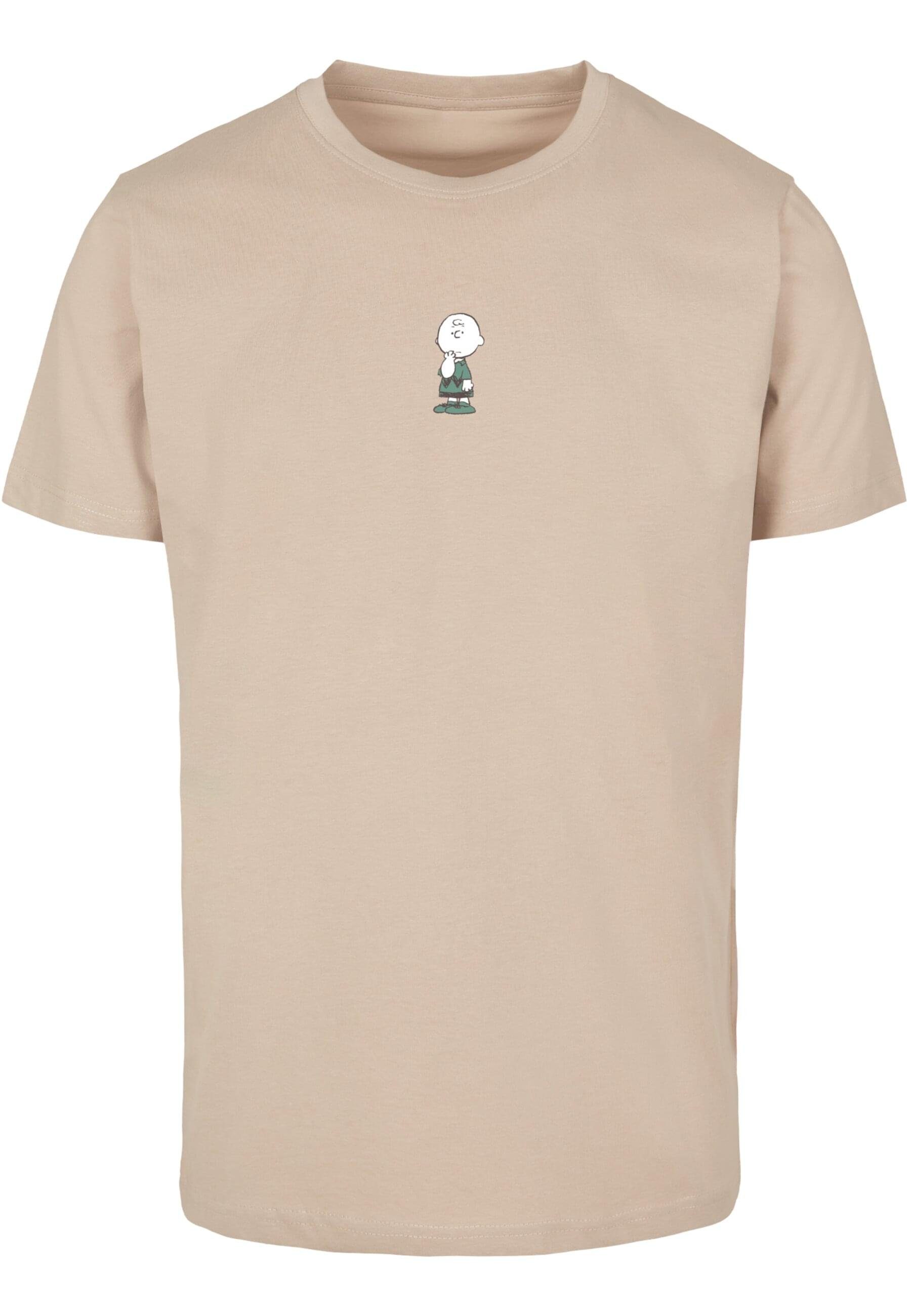 Peanuts Neck sand Brown Herren - Round T-Shirt Charlie T-Shirt (1-tlg) Merchcode