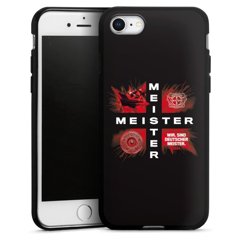 DeinDesign Handyhülle Bayer 04 Leverkusen Meister Offizielles Lizenzprodukt, Apple iPhone 7 Silikon Hülle Bumper Case Handy Schutzhülle