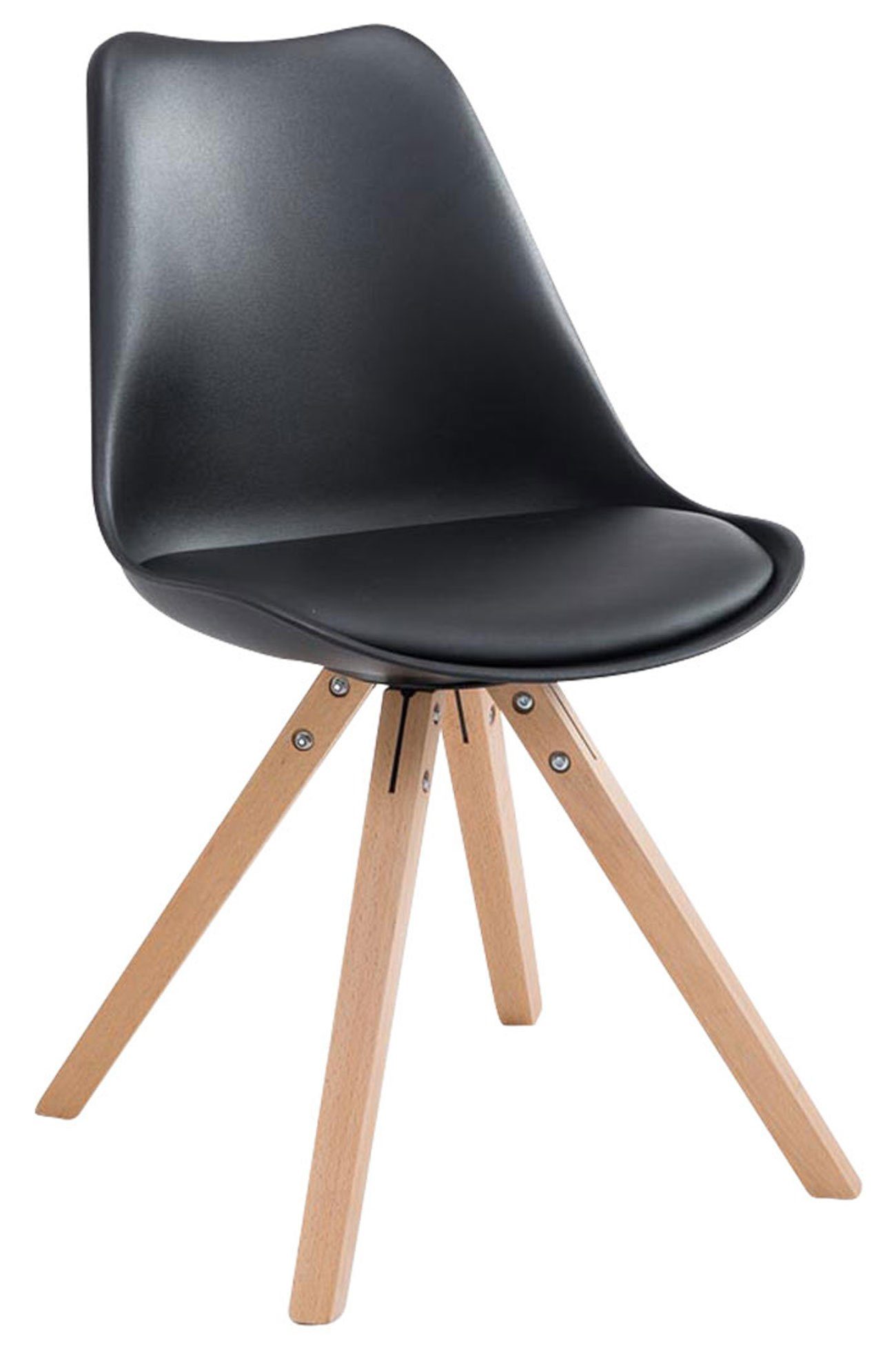 CLP Küchenstuhl Toulouse Kunstleder Square, mit eckigen Holzbeinen