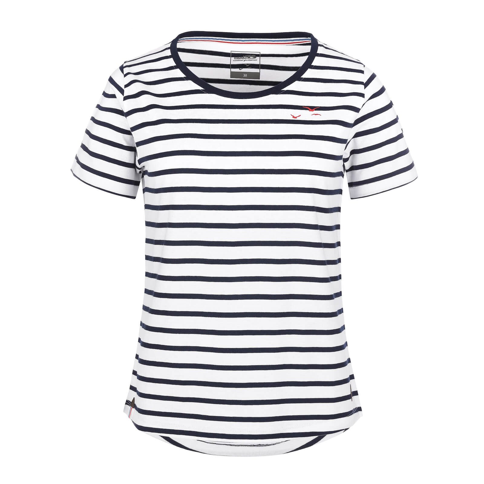modAS T-Shirt Damen Kurzarm-Shirt im bretonischen Streifen-Design aus Baumwolle