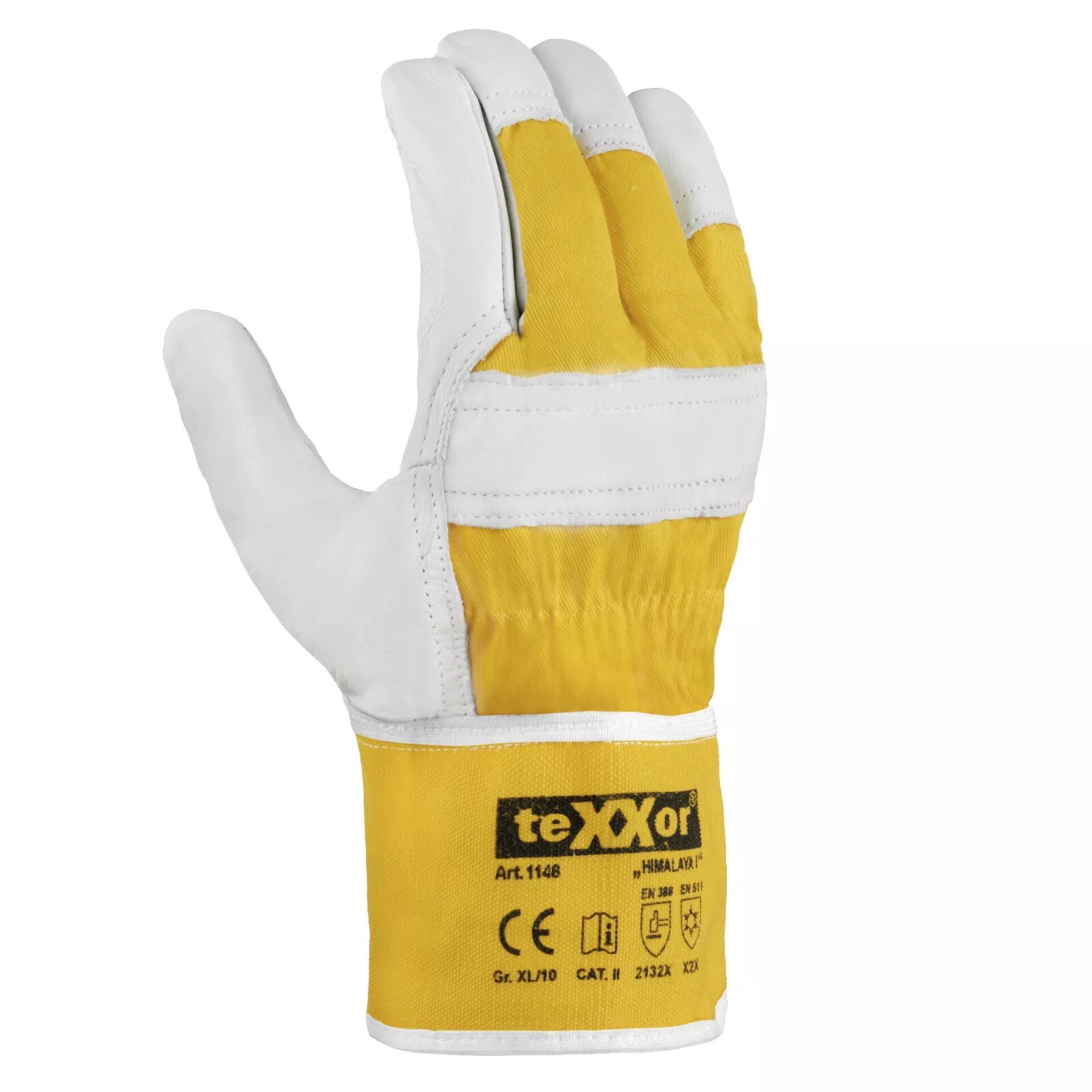 teXXor Winter-Arbeitshandschuhe 1148 Rindvollleder-Winterhandschuh Himalaya I Leder (Packung, 12-St., VPE=12-120, Gr8-12) Atmungsaktiv/isolierend