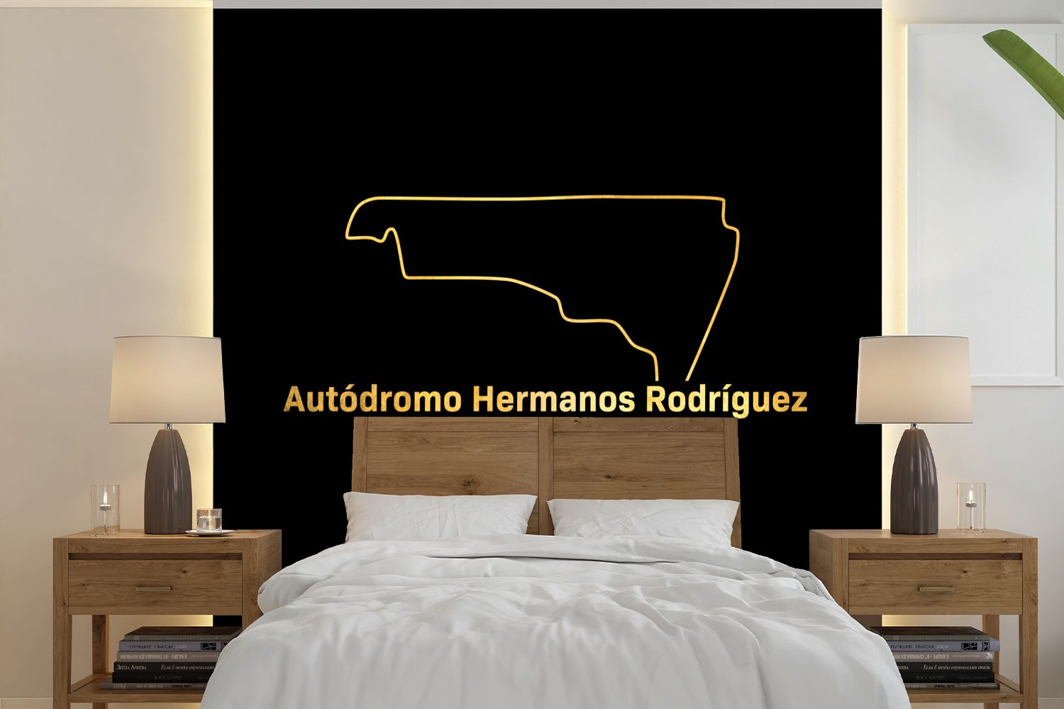 MuchoWow Fototapete Mexiko - Rennstrecke - Formel 1, Matt, bedruckt, (5 St), Vinyl Tapete für Wohnzimmer oder Schlafzimmer, Wandtapete