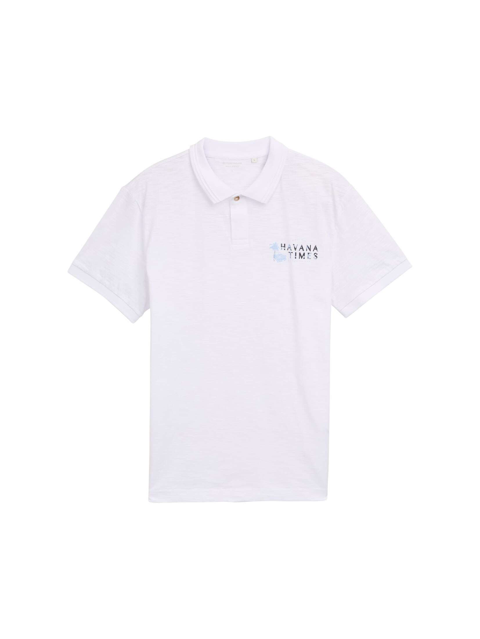 TOM TAILOR Poloshirt Poloshirts Poloshirt aus Baumwolle mit Print