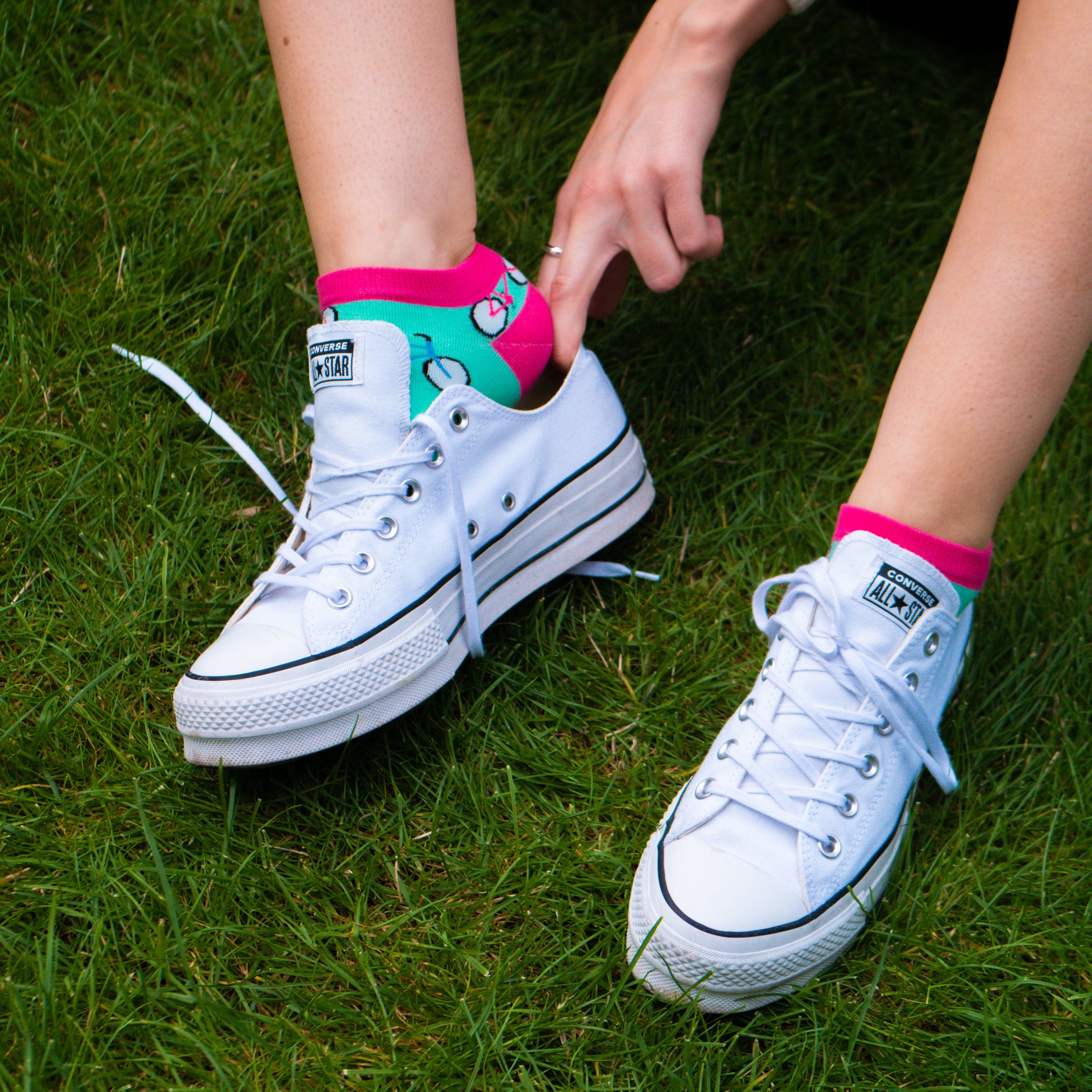 TwoSocks Sneakersocken Bunte Sneaker Socken lustige Füßlinge Damen & Herren, Einheitsgröße