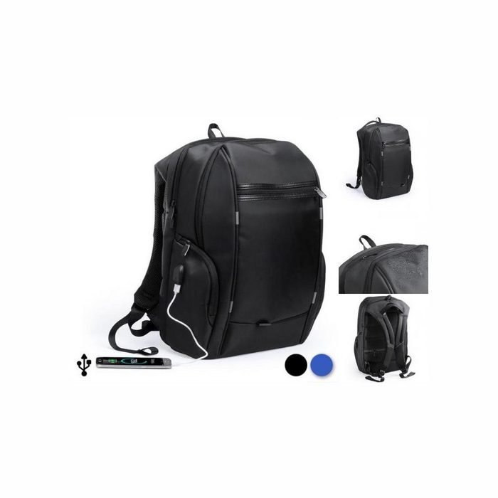 Bigbuy Rucksack Laptoptasche bis 15 Zoll 145307 Ergonomisch USB-Buchse Rucksack Backpack