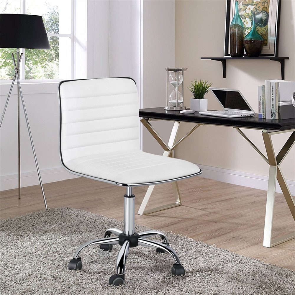 Yaheetech Drehstuhl, Bürostuhl Schreibtischstuhl aus Kunstleder, höhenverstellbar
