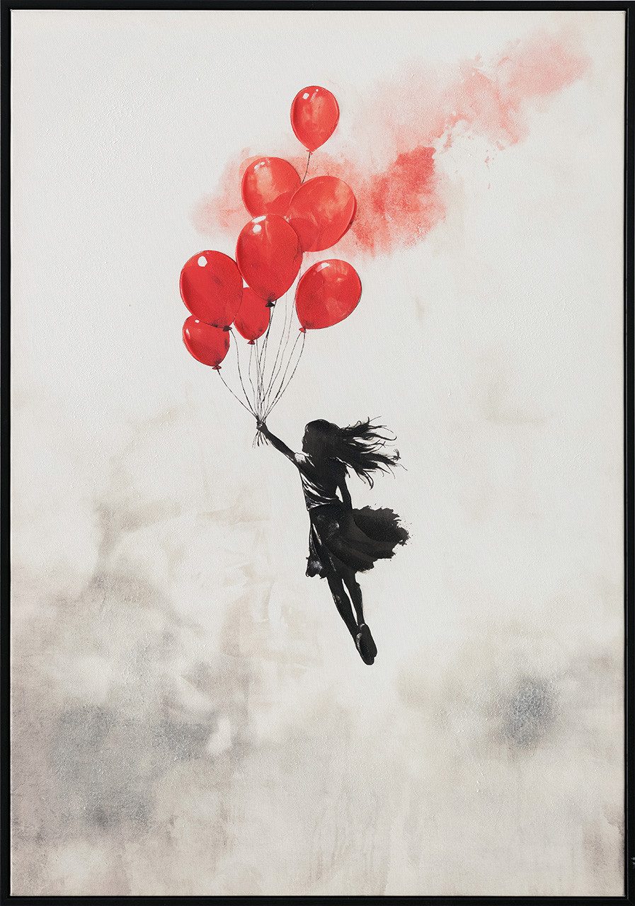 ArtUniverse Gemälde Balloon Girl in the Sky 70x100 cm, Balloon Girl in the Sky 70x100 cm, Leinwandbild