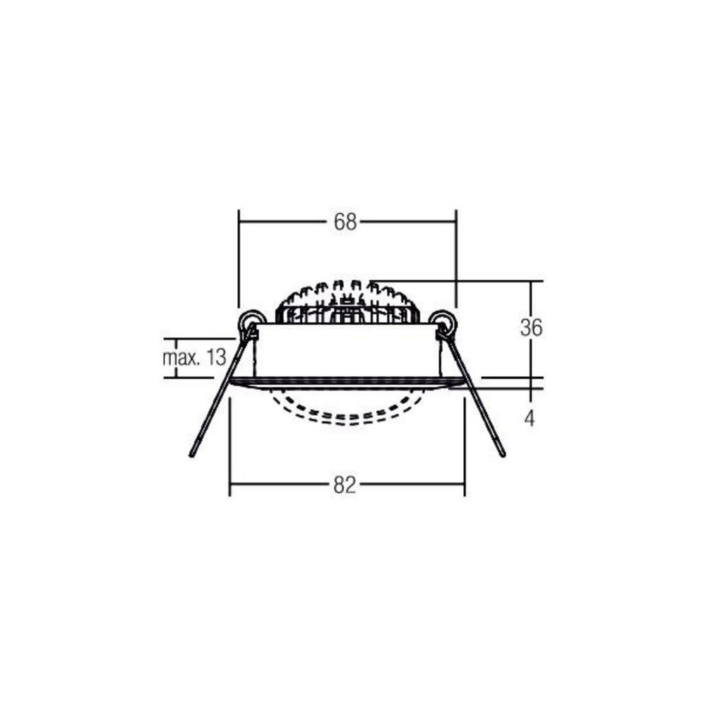 Brumberg Einbauleuchte Brumberg 39363183 39363183 LED-Einbauleuchte LED ohne 6 W Schwarz