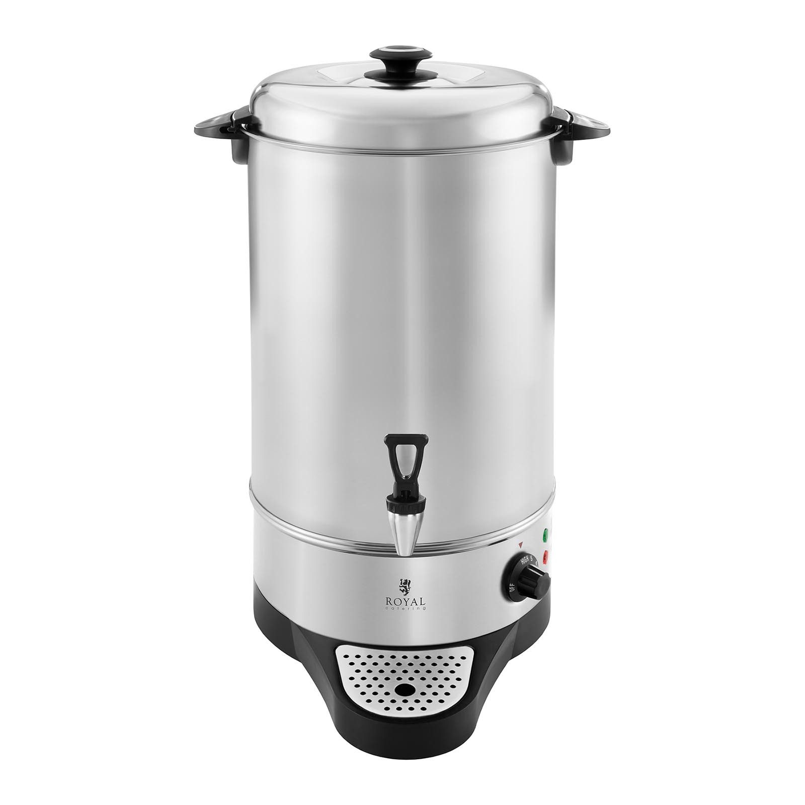 Royal Catering Heißwasserspender 10 L Glühweinkocher Teekocher Kaffee Glühbier Heißgetränke Gastro, 10 l, 1600 W, verschiedene Größen