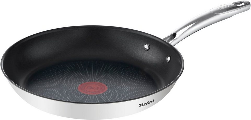 Tefal Bratpfanne Duetto+ G73204_G73206, Edelstahl, Premium Edelstahl,  Induktionspfanne, Temperaturanzeiger, langlebig