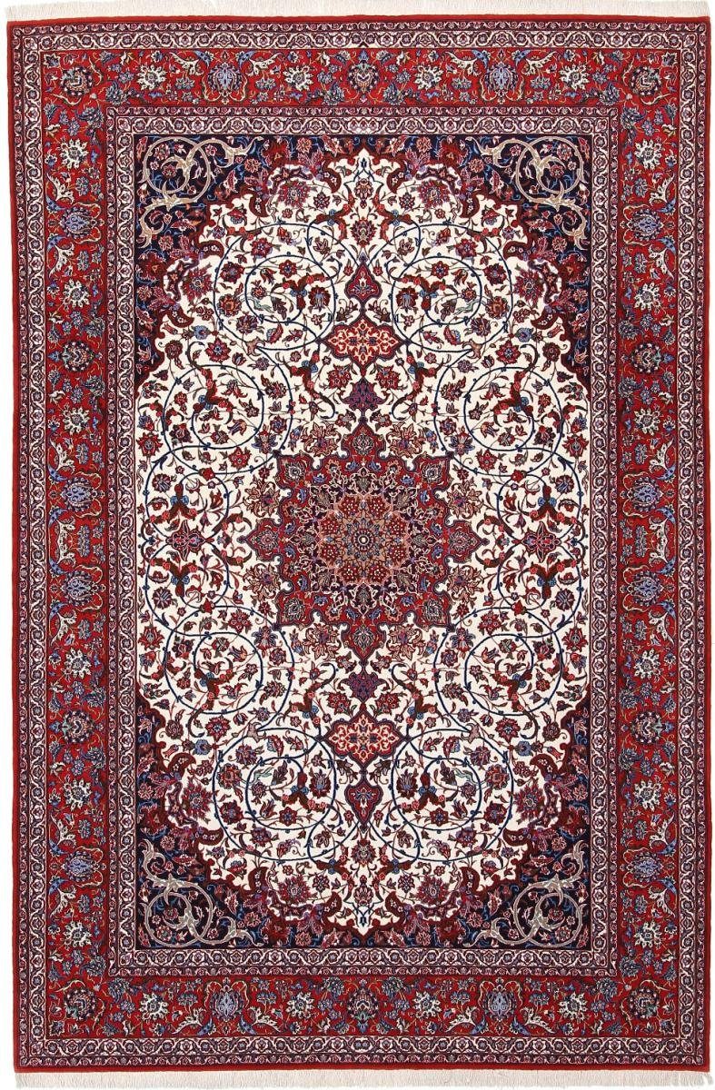 [Zu einem erstaunlichen Preis] Orientteppich Isfahan Seidenkette 202x307 Handgeknüpfter Höhe: mm rechteckig, Nain Orientteppich, Trading, 6