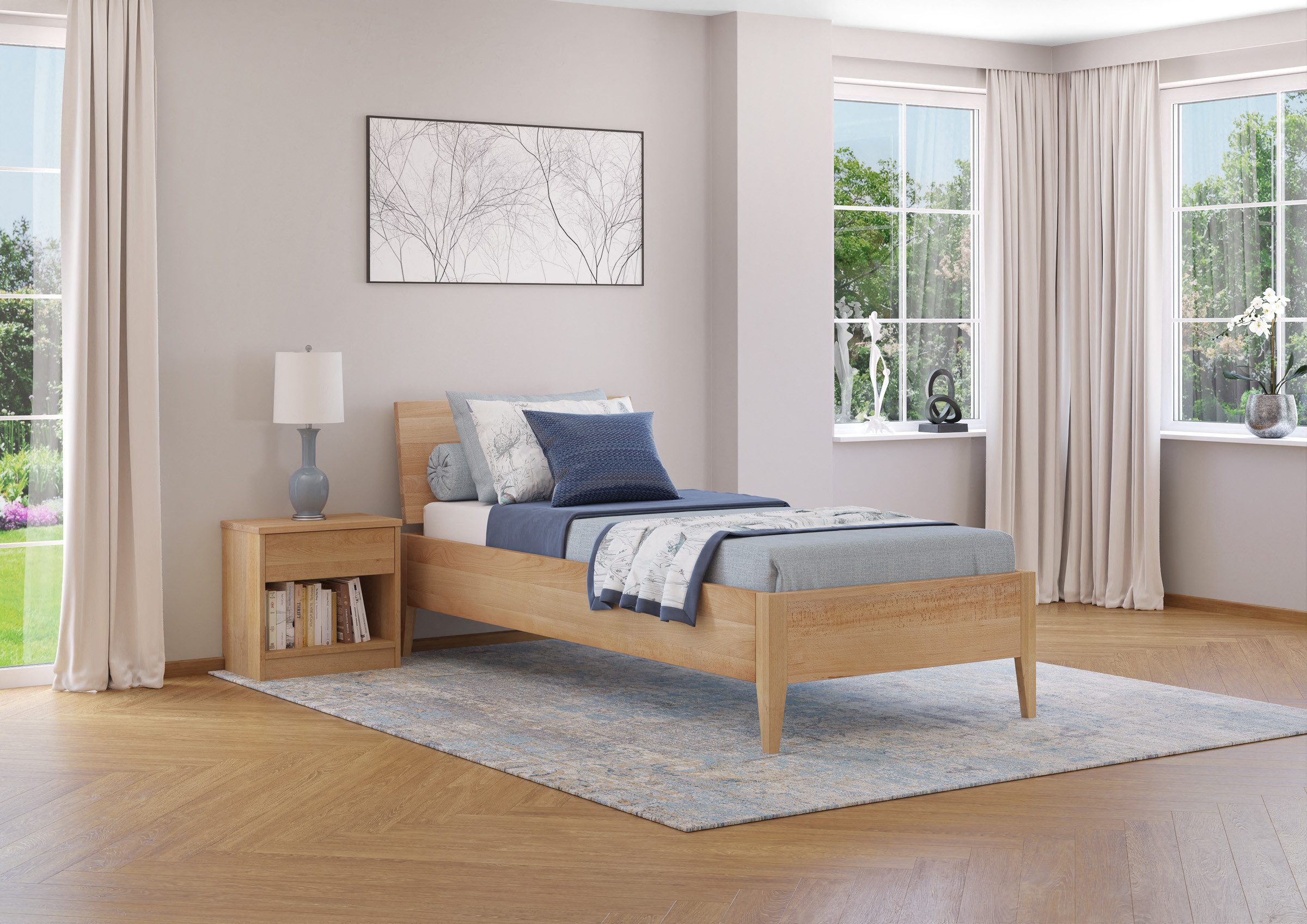 ERST-HOLZ Bett Einzelbett Metallfrei 90 x günstig online kaufen