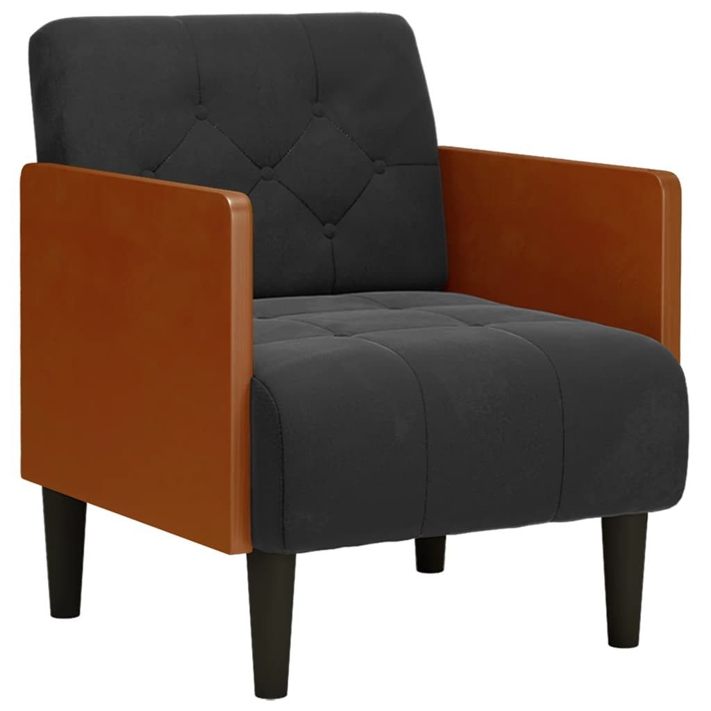 vidaXL Sessel Sessel mit Armlehnen Schwarz 55 cm Samt (1-St)