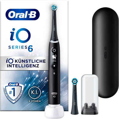 Oral-B Elektrische Zahnbürste iO 6, Щітки: 2 St., mit Magnet-Technologie, Display, 5 Putzmodi, Reiseetui