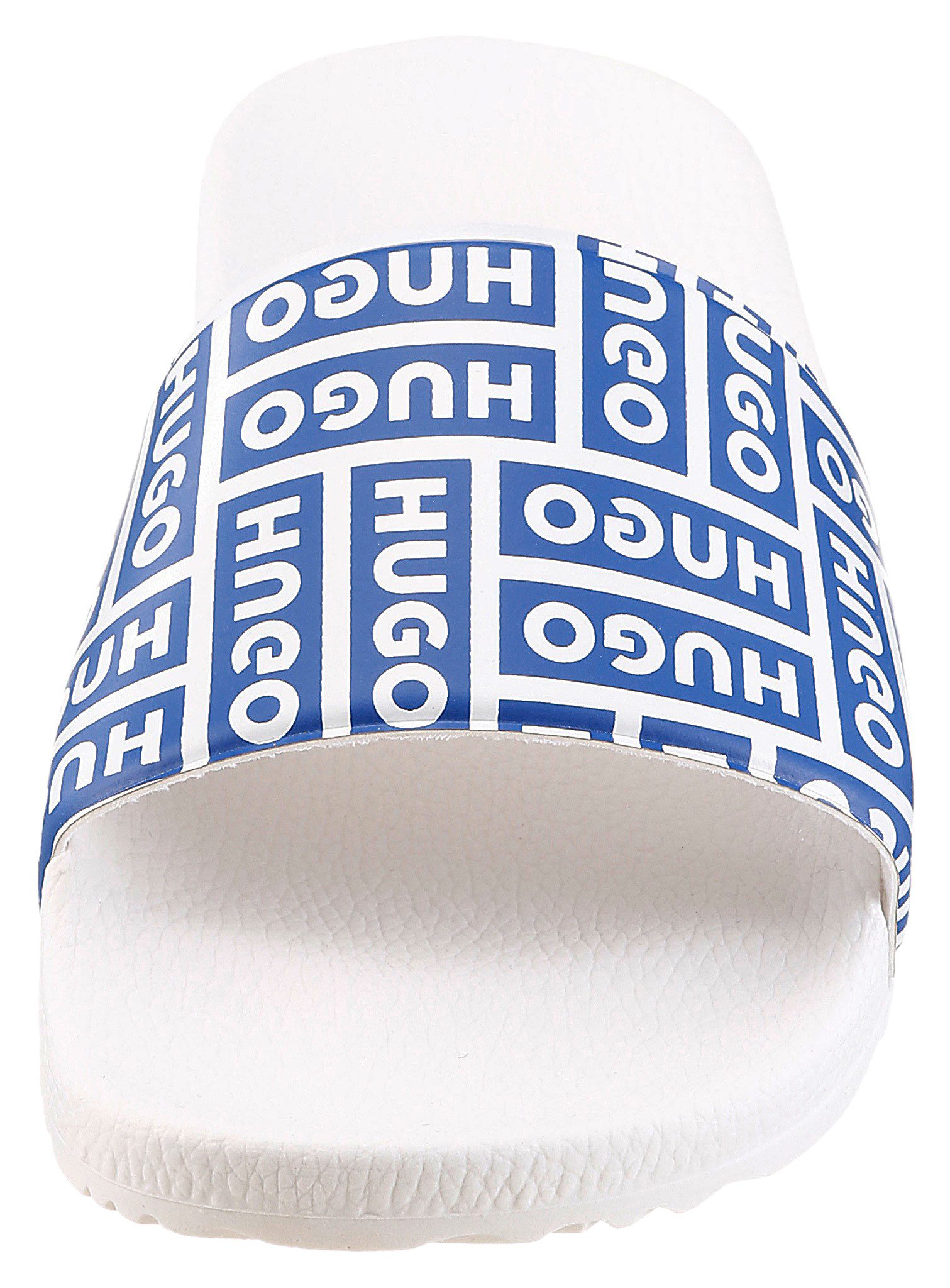 HUGO Timein_slid Badepantolette Strandschuh, Schlappen, Sommerschuh, Flat mit Logoschriftzügen