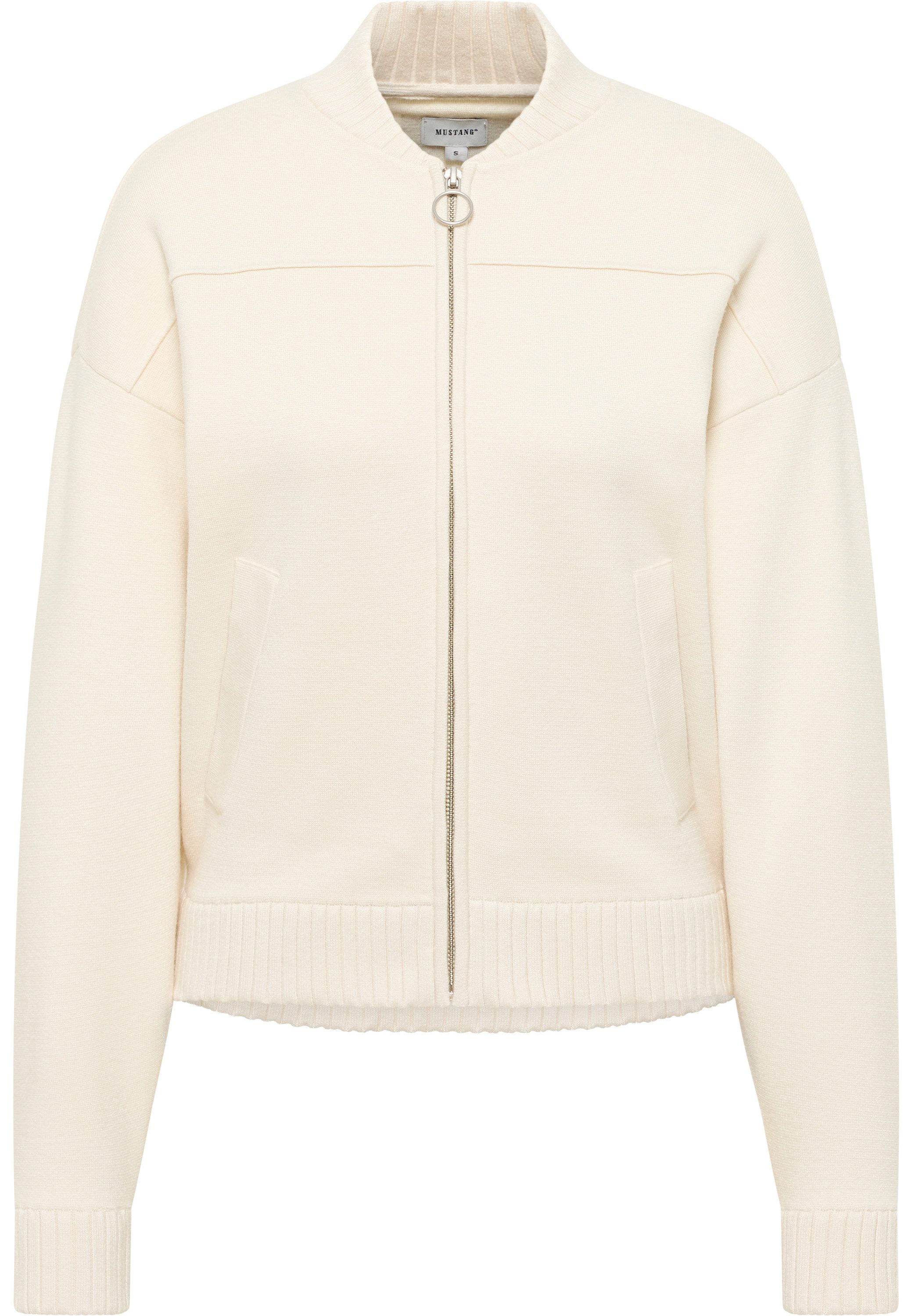 MUSTANG Herren Strickjacke Escondido - Figurnah Mit Rippstrickbündchen