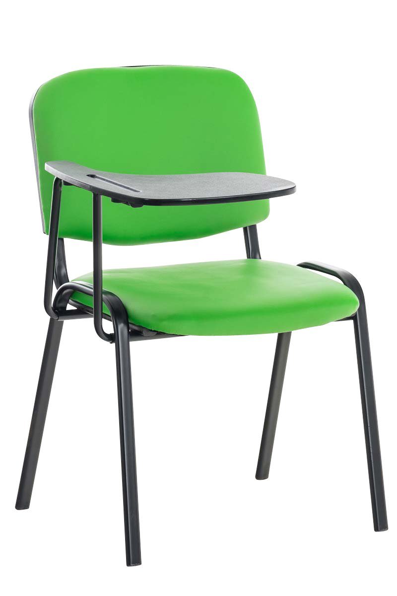 CLP Besucherstuhl Ken Kunstleder, Klapptisch& gepolsterte Sitzfläche grün