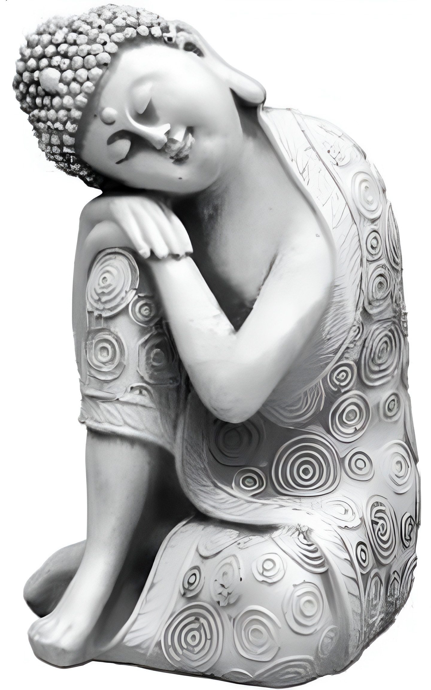 Xlmoebel Buddhafigur Buddha Skulptur in Steinoptik für Garten und Wohnbereich (Skulptur), Hergestellt in Europa