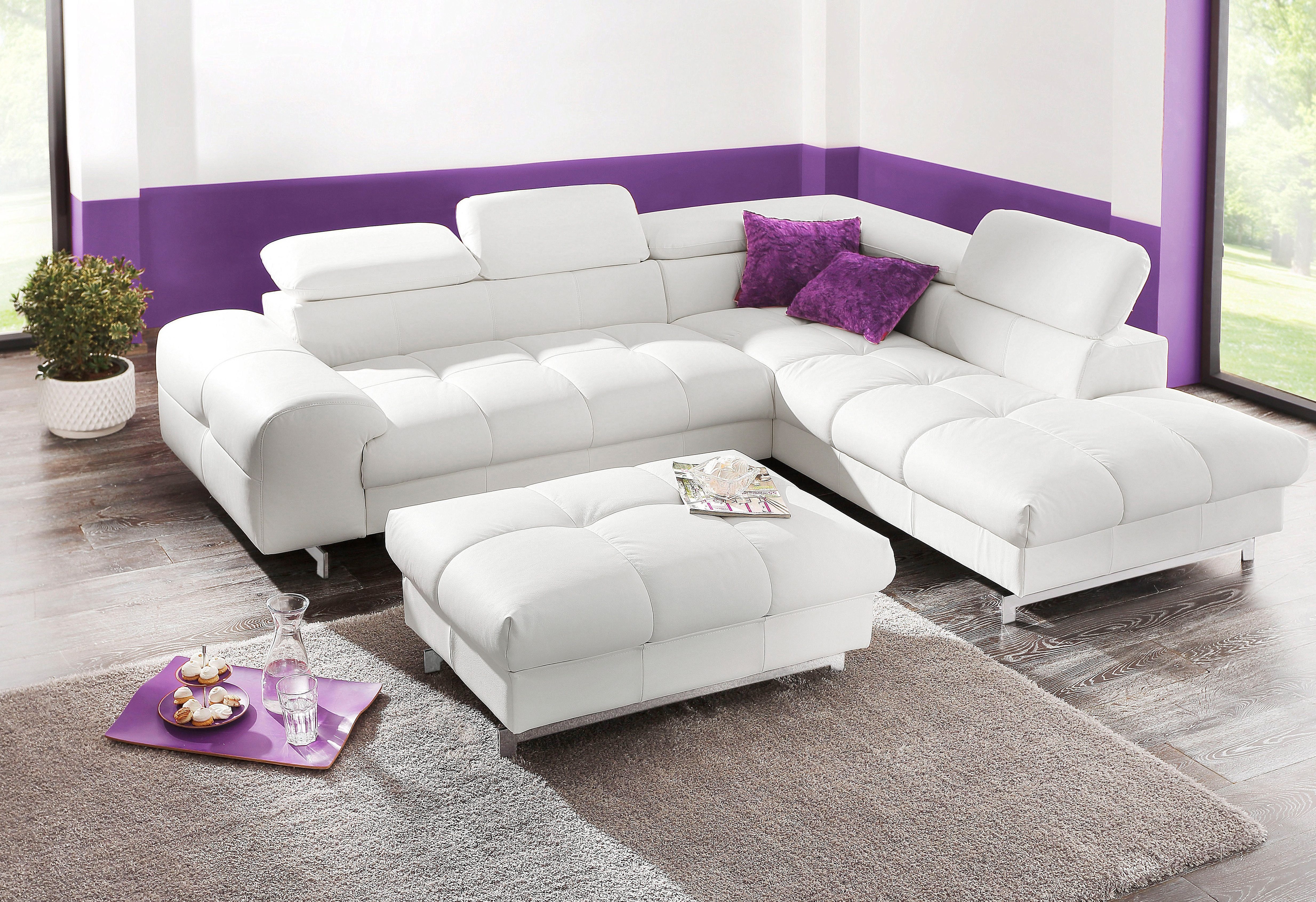 COTTA Ecksofa Chef L-Form, mit Kopfteilverstellung, günstig online kaufen