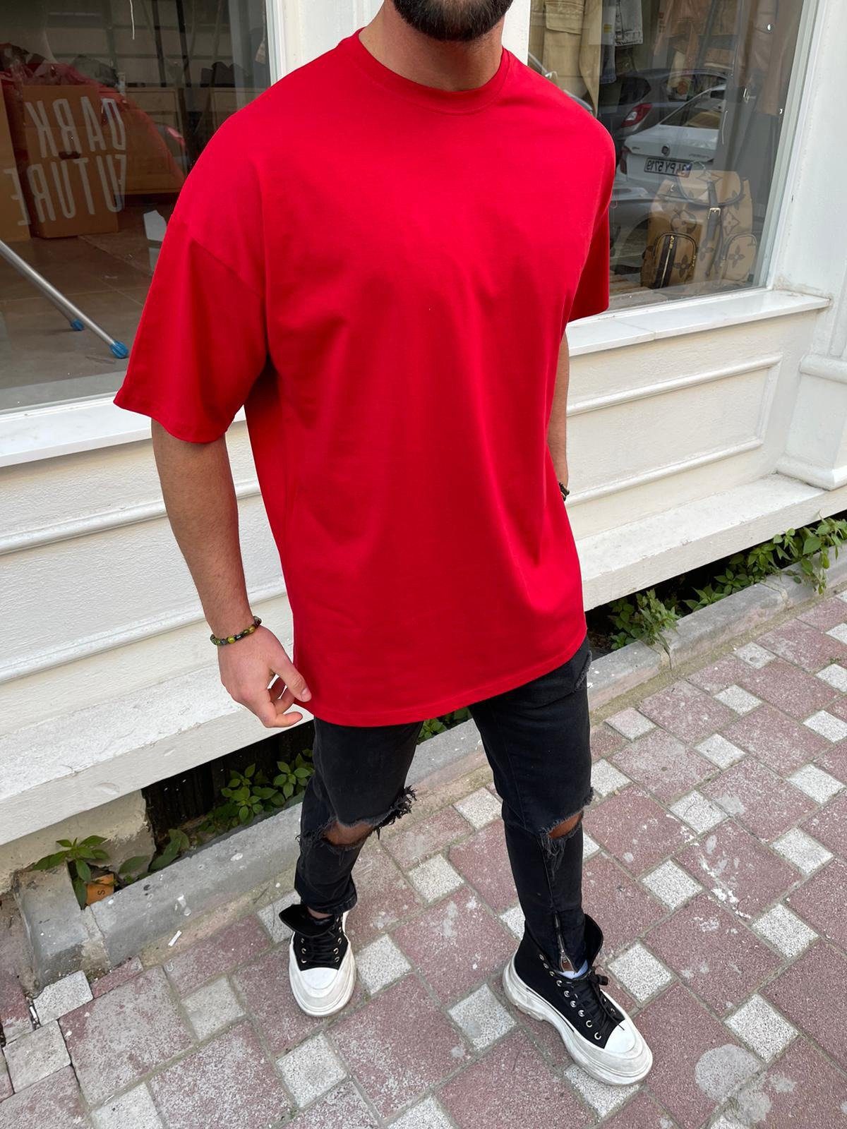 Megaman Jeans T-Shirt Herren Oversize T-Shirt günstig online kaufen