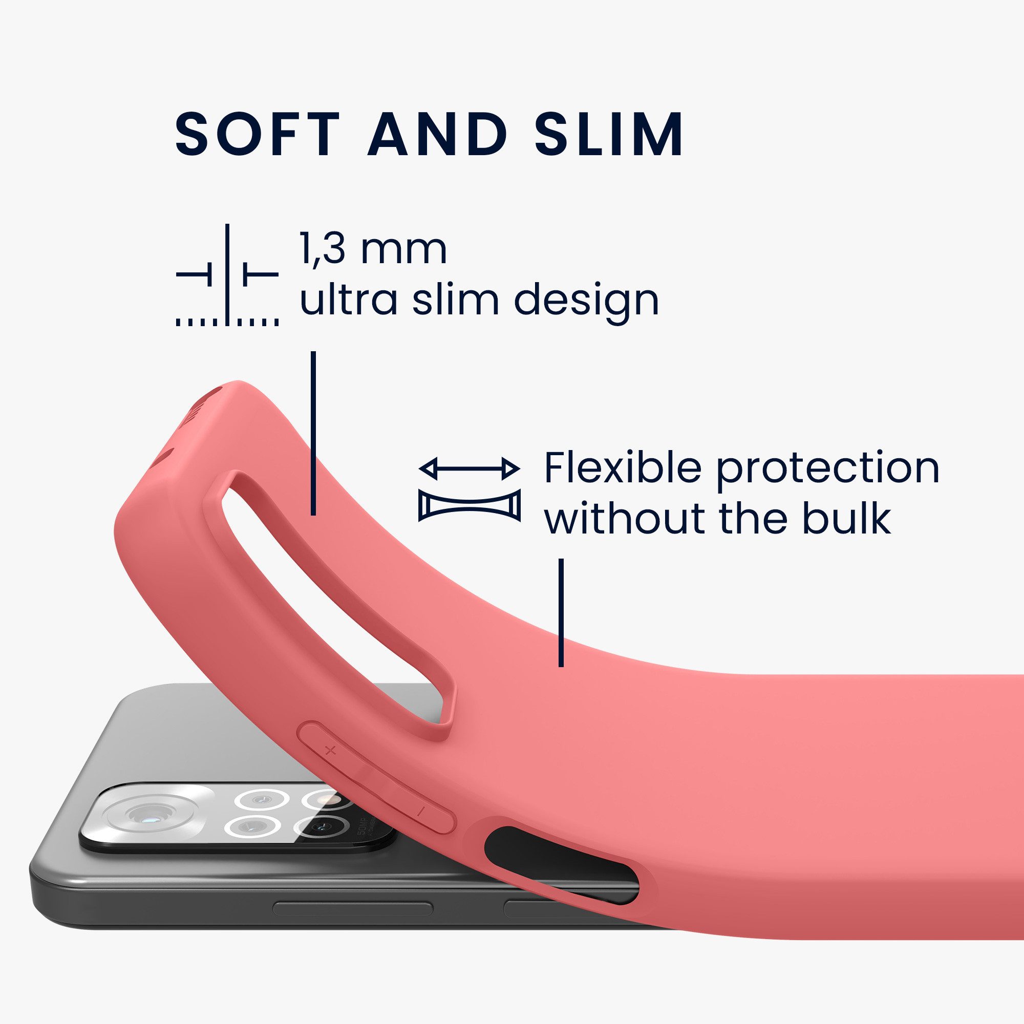 kwmobile Handyhülle Hülle für Xiaomi Redmi Note 11 / Note 11S, Hülle Silikon - Soft Handyhülle - Handy Case Cover