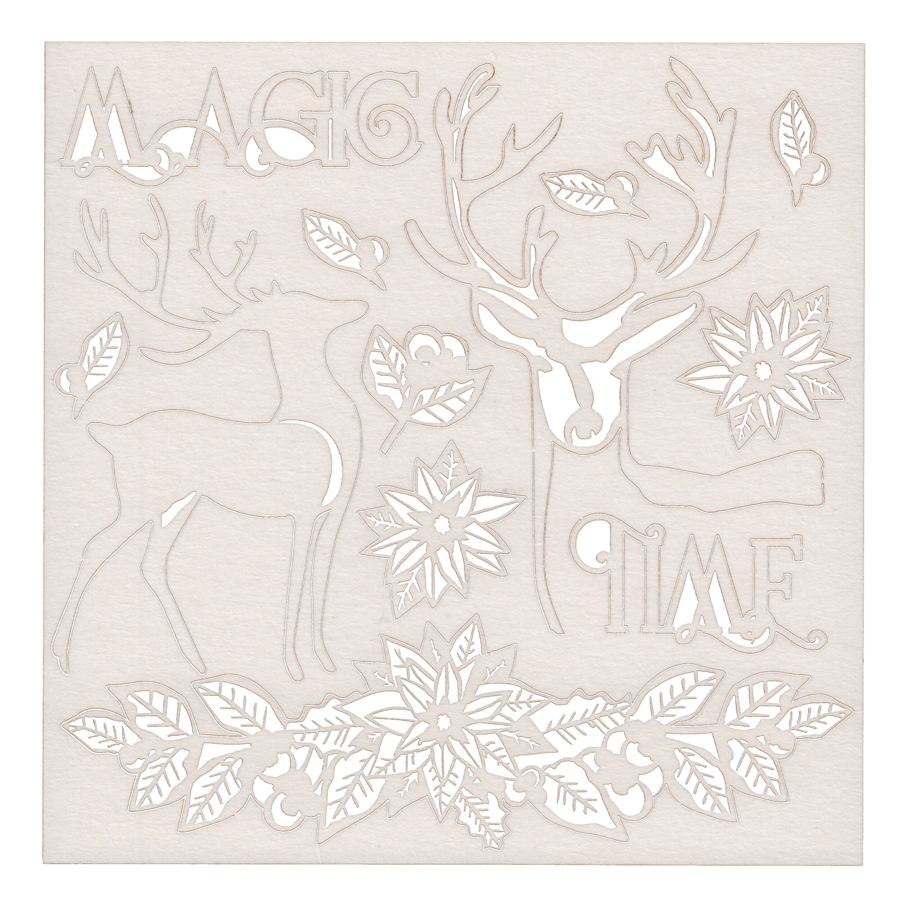 Stamperia Motivschablone Deko-Elemente Magic Time, 12 Teile