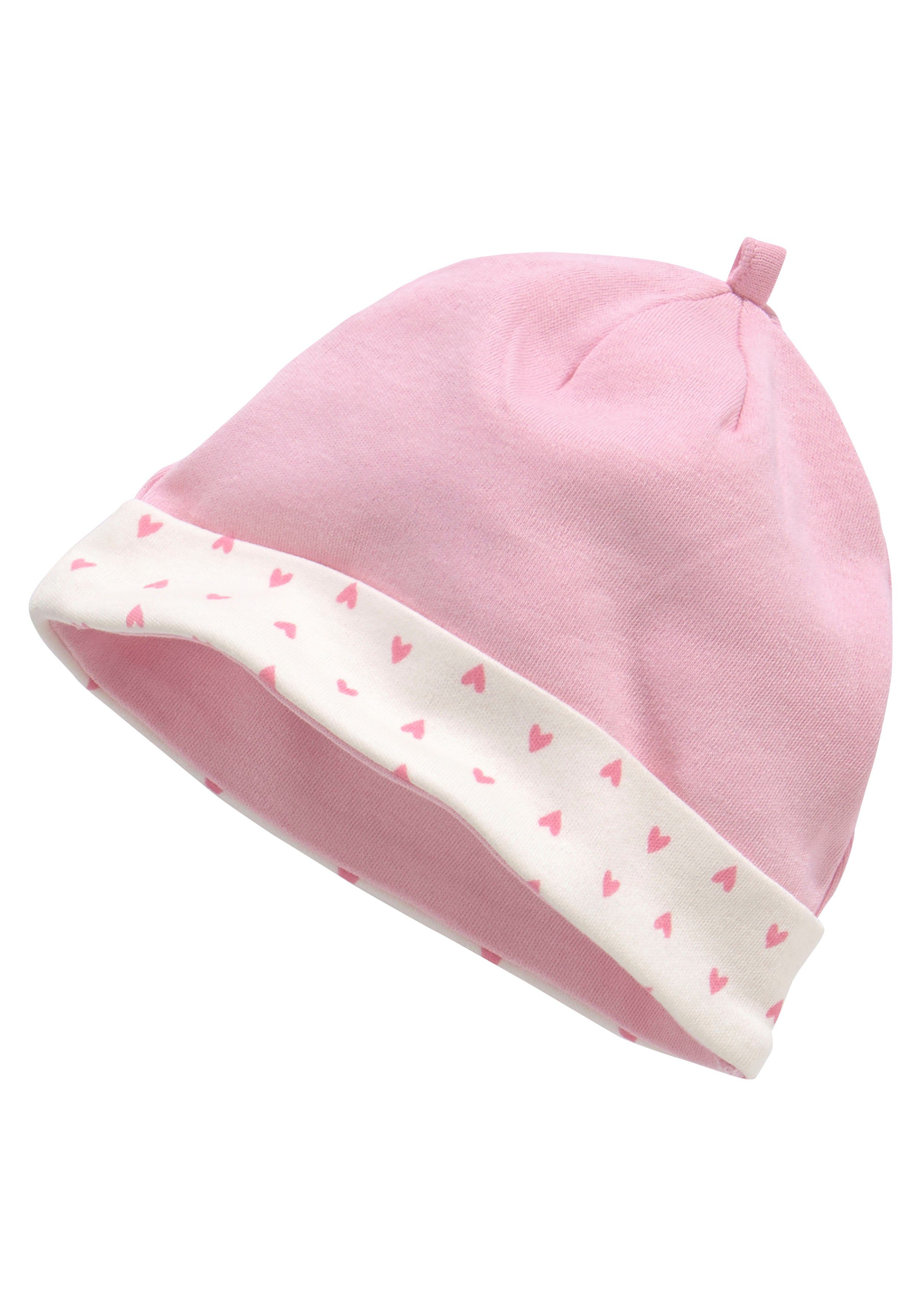 KIDSWORLD Strampler, Jäckchen & Mütze 3tlg Baby-Set, für kleine Mädchen (Set, 3-tlg., 3) aus Bio-Baumwolle