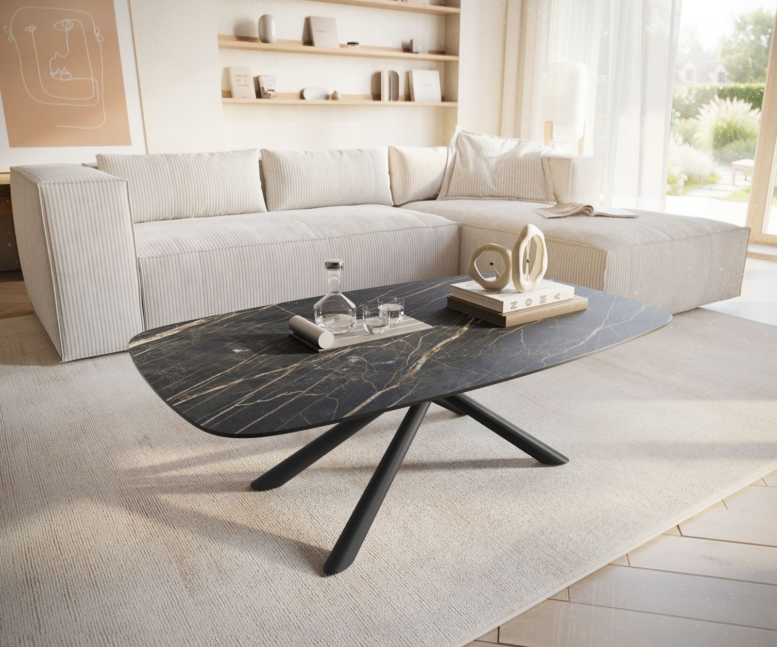 DELIFE Couchtisch Edge, Boot 120x70 cm günstig online kaufen