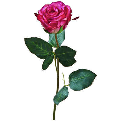 Kunstblume Rose Madame Stielrose Kunstpflanze 37 cm 1 Stk pink Rosen, matches21 HOME & HOBBY, Höhe 37 cm, Indoor