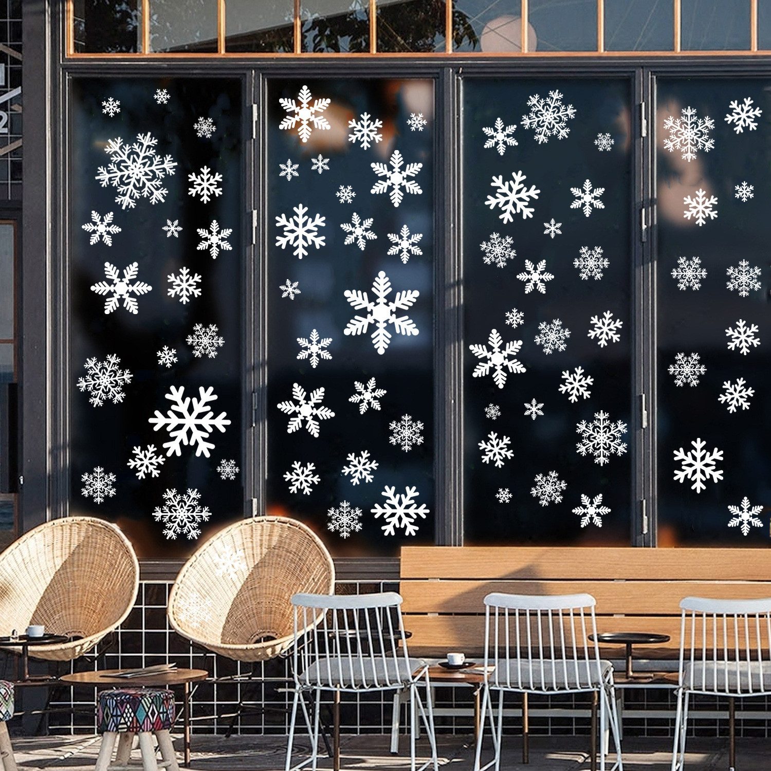 Coonoor Fenstersticker Fensteraufkleber Weihnachten Schneeflocken Weihnacht günstig online kaufen