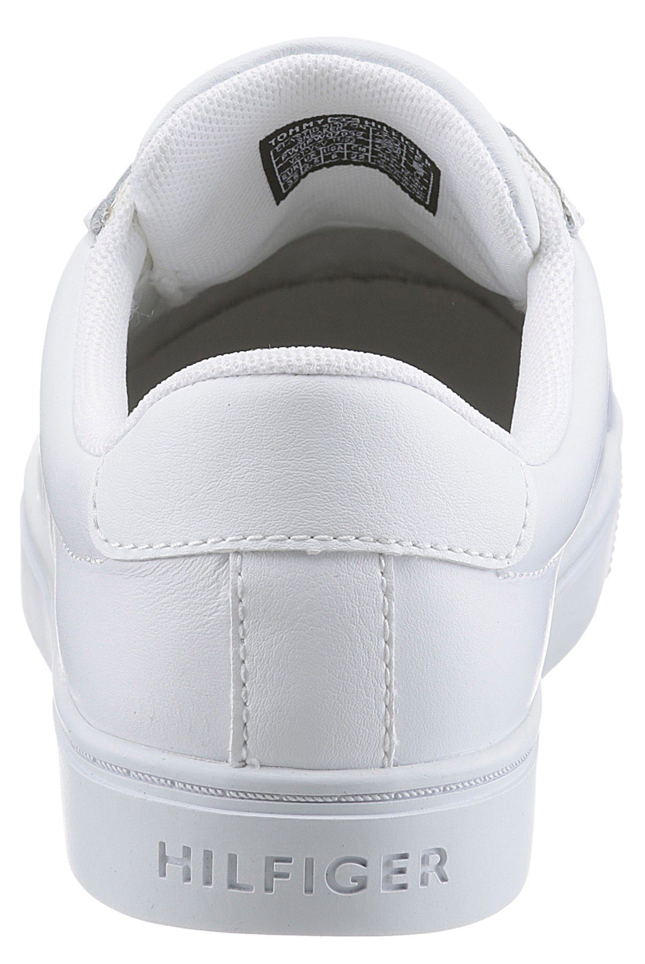 Gummizug Slip-On Hilfiger ON Sneaker weiß breitem SNEAKER SLIP mit Tommy ELASTIC