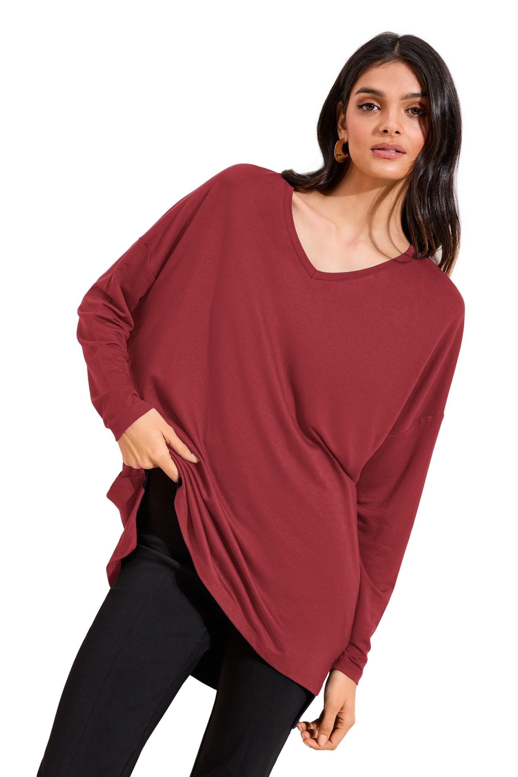 Friends Like These Tunika Friends Like These Tunika mit V-Ausschnitt (1-tlg)