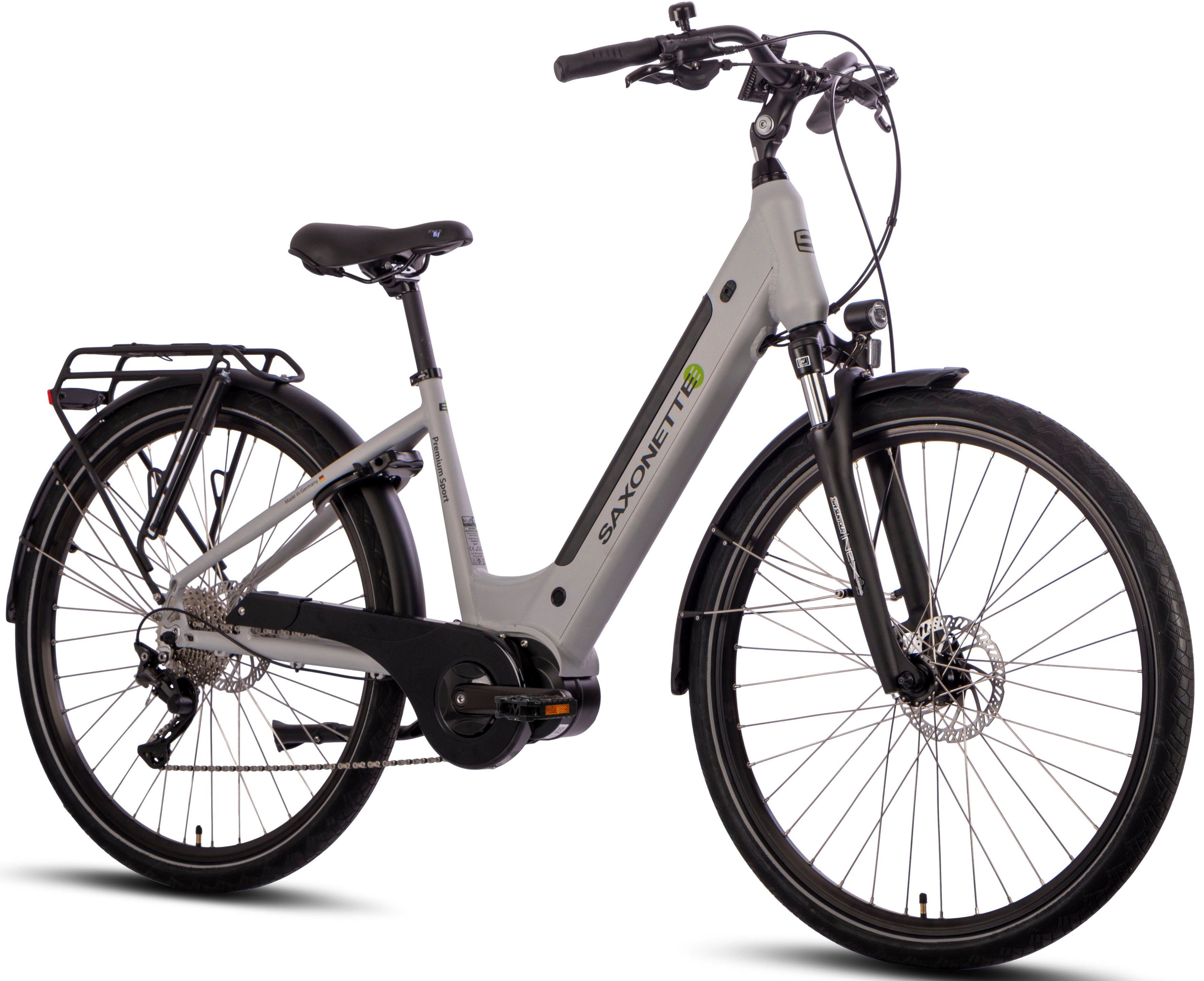 Akku (Wave), Kettenschaltung, SAXONETTE Wh 10 E-Bike Gang, Mittelmotor, Premium Sport 522