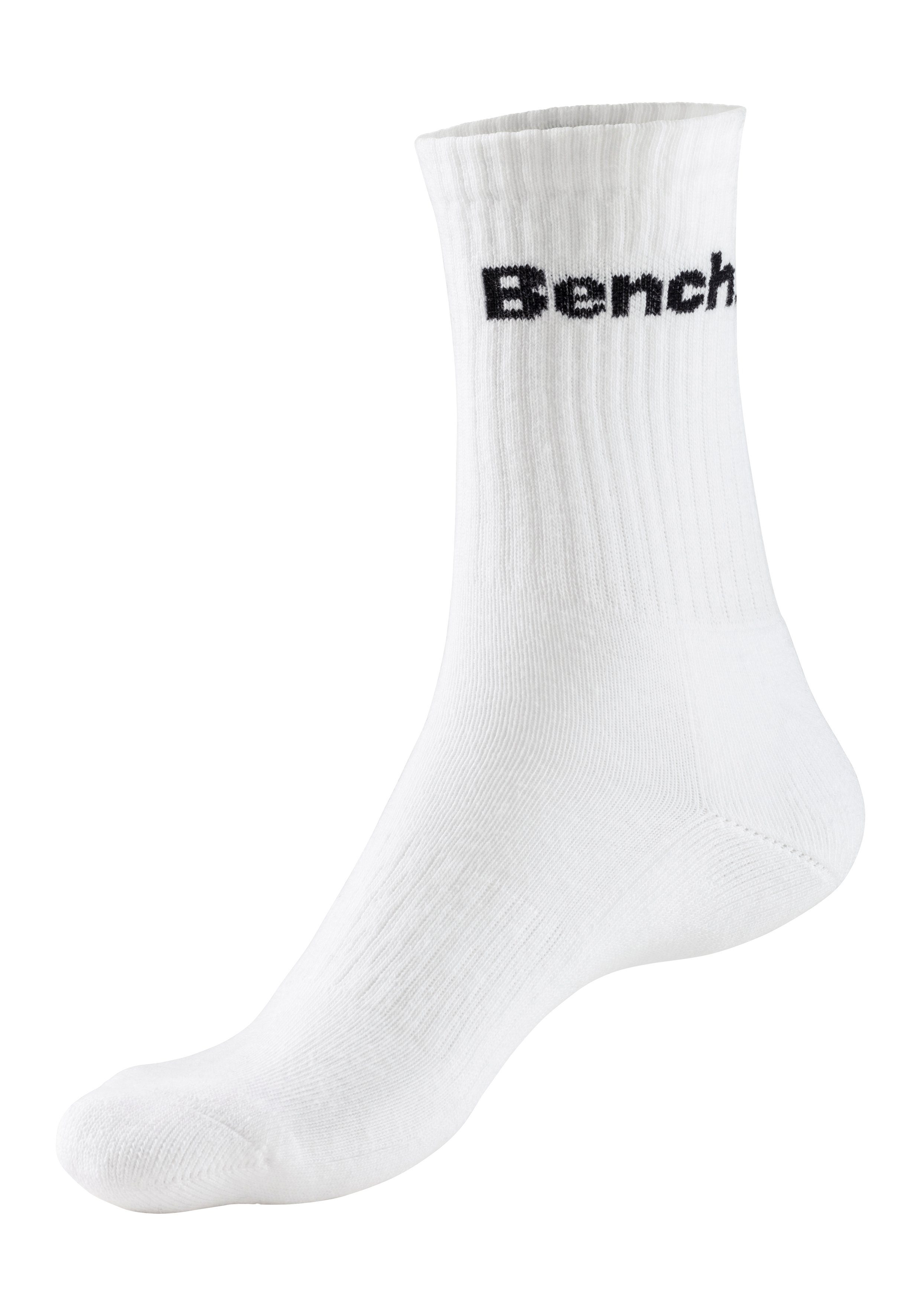 Bench. Tennissocken Damen Herren Sportsocken, Crew Socken (Packung, 6-Paar, Gr. 35-38 bis 47-48) mit Fuß Polsterung