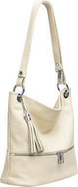 Caspar Gürteltasche TL809 sportlich elegante 2-in-1 Damen Leder Schulter- und Umhängetasche