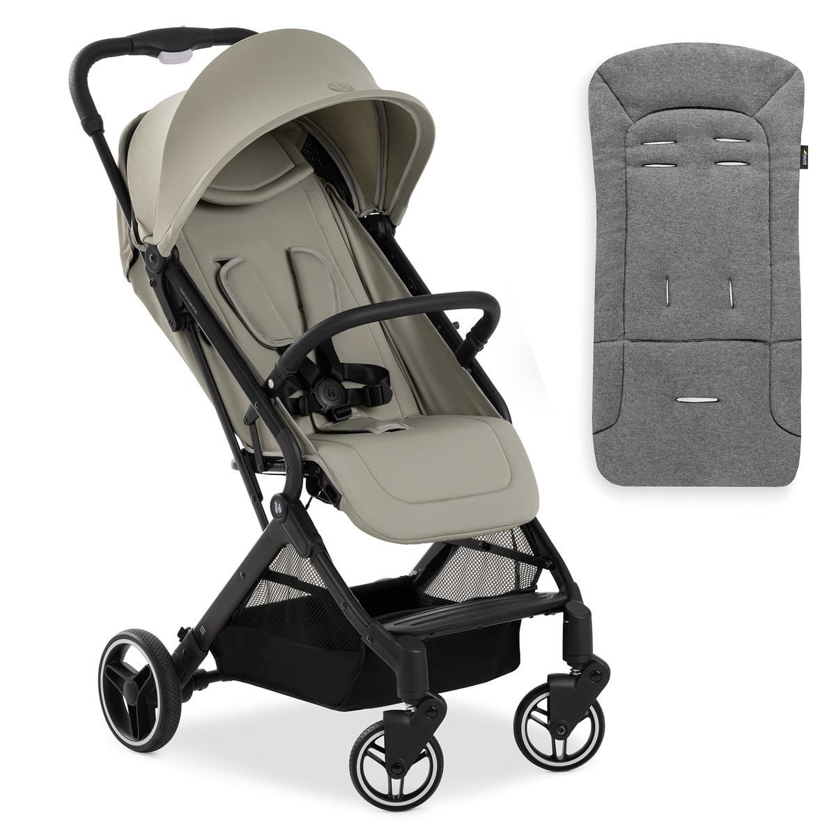 Hauck Sportbuggy Travel N Care Plus - Velvet Olive, Reisebuggy Sportwagen mit Liegefunktion inkl. Sitzauflage bis 22 kg