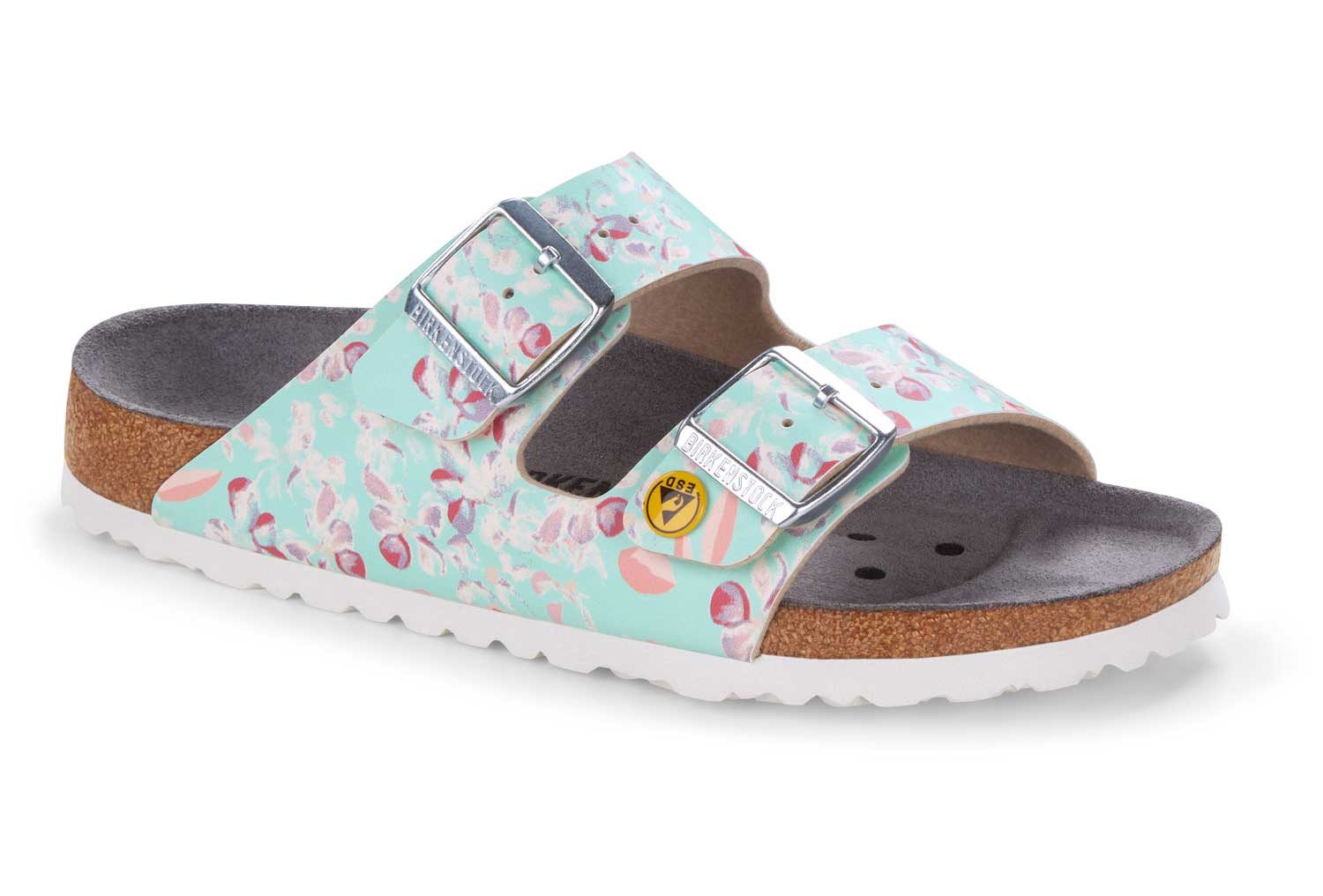 Birkenstock Arizona ESD BF Pantolette mit Blumenmuster günstig online kaufen