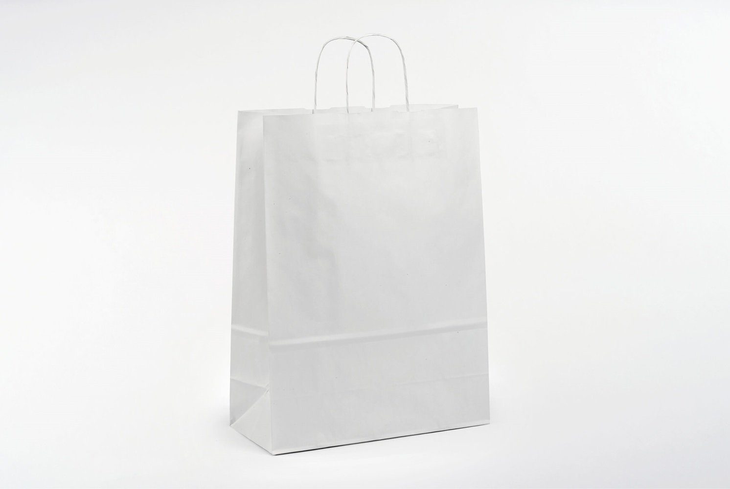 VP Einkaufsbeutel 50 Papiertaschen VP toptwist® 19x8x21cm - weiß