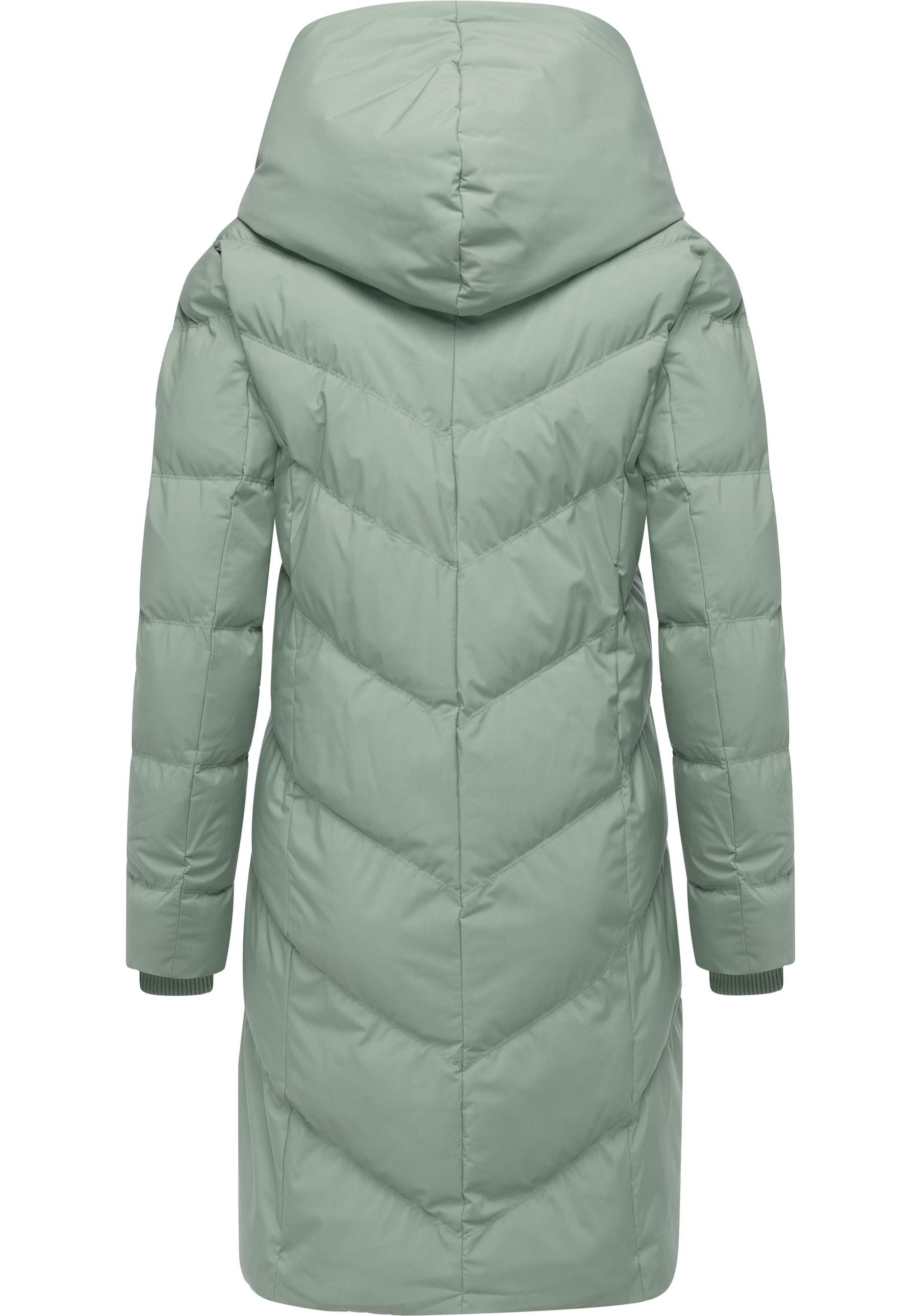 Ragwear Steppmantel Natalka Soft YOUMODO Warmer Wintermantel mit hohem Kragen und Kapuze