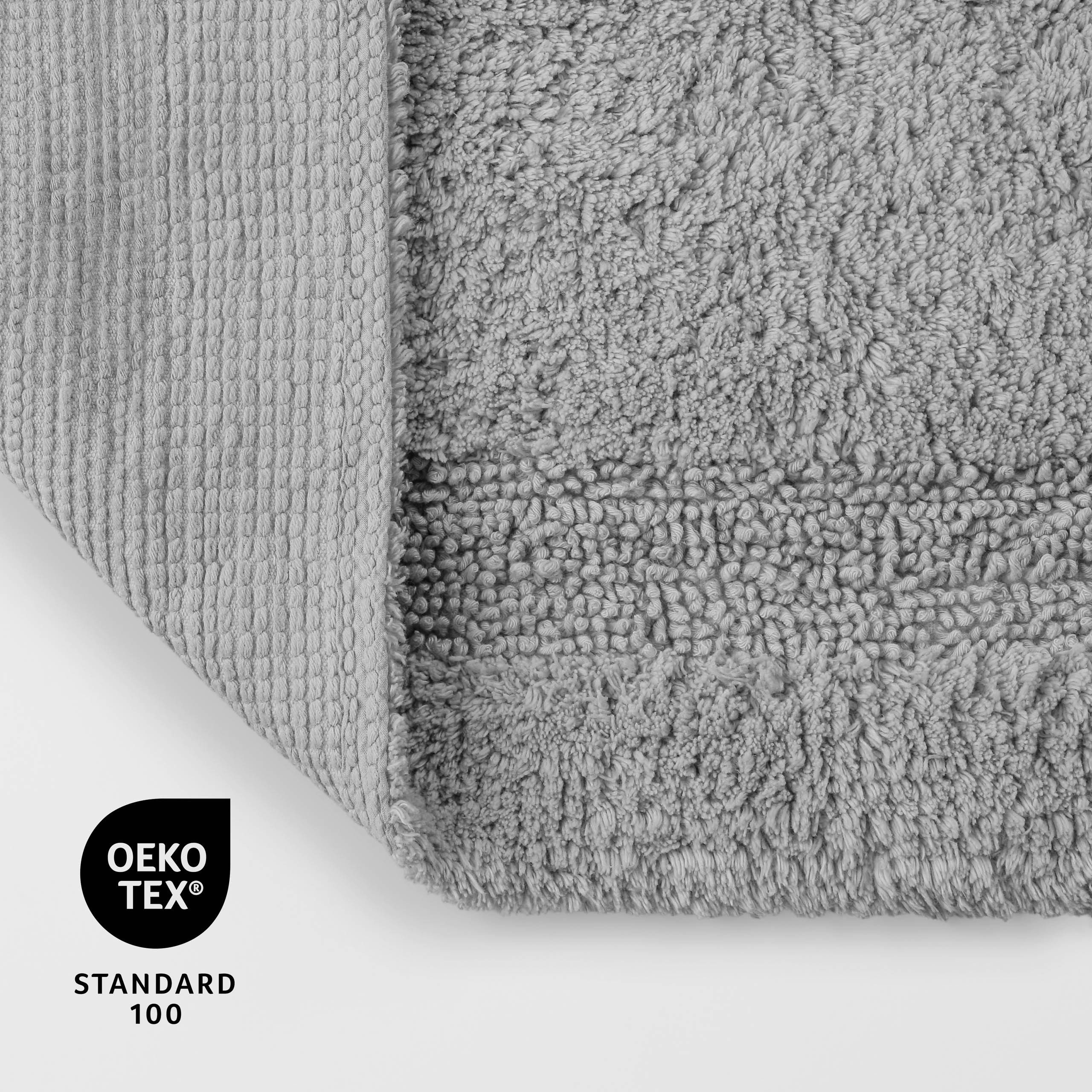 OTTO home Badematte Meellor, uni, viele Farben, Badvorleger, Badezimmer Teppich, Höhe 20 mm, rutschhemmend beschichtet, fußbodenheizungsgeeignet, Baumwolle, rec – Bild 4 von 5