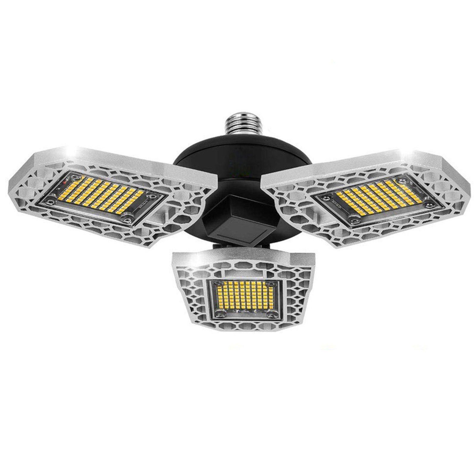 Rosnek LED Deckenleuchte 60/80/100W, E27, Ultra-hell, für Garage Werkstatt Lager Scheune, Dauerlicht, LED fest integriert, Warmweiß, Kaltweiß, verformbar, wasserdicht